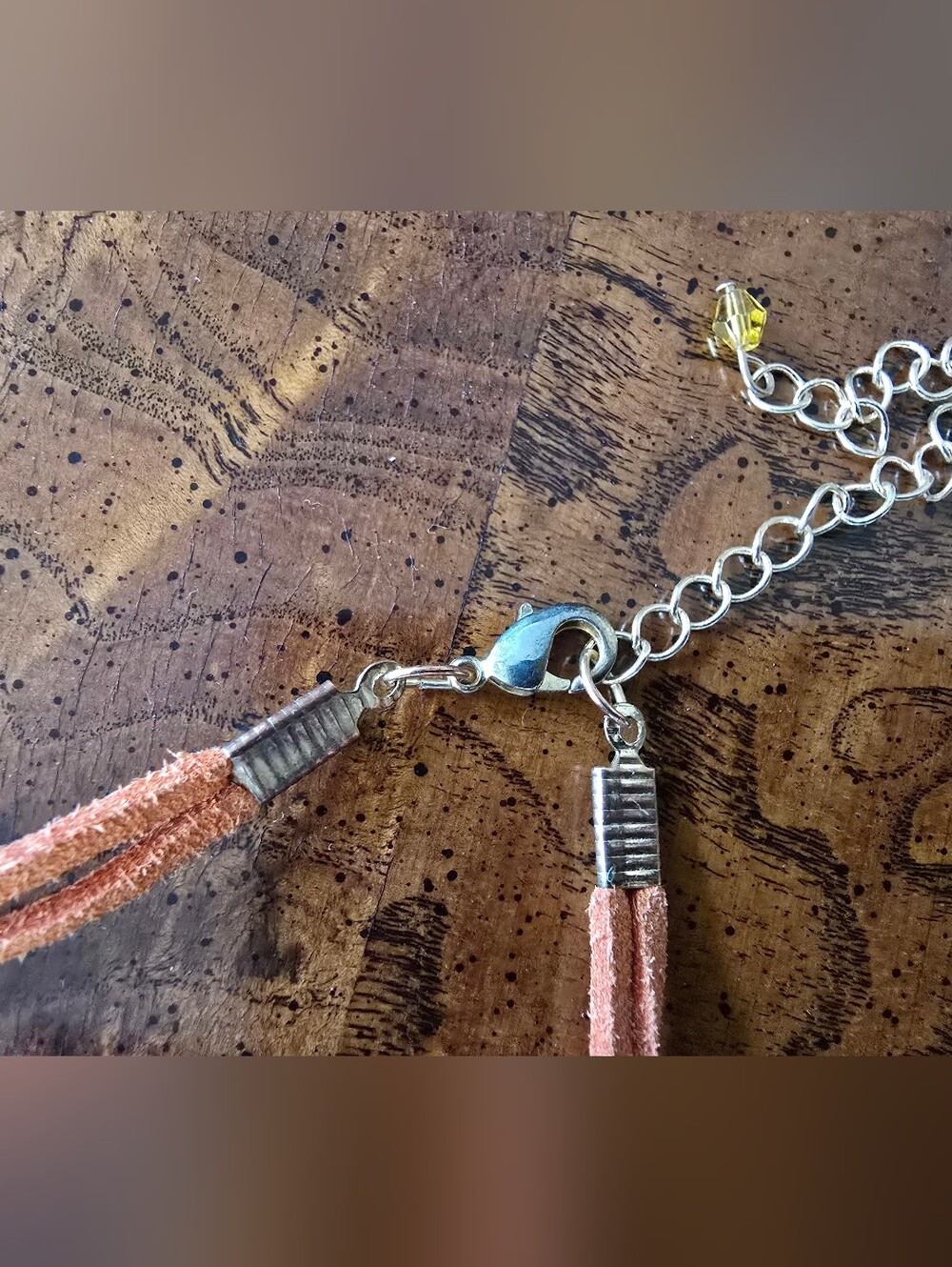 Orange Glass Starfish Pendant Beaded Necklace - Picture 3 of 3